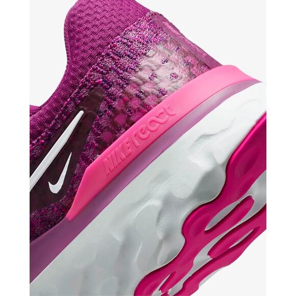 Nike React Infinity Run Flyknit 3 Light Bordeaux DD3024 500 - SIZE 6 WOMENS - Picture 7 of 8